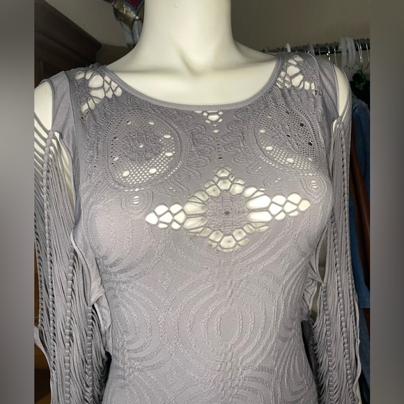 Dress Cage Sleeve Stretch Dress By Poof!  MUST SEE 💕 Unique Flattering Dress - Picture 7 of 12